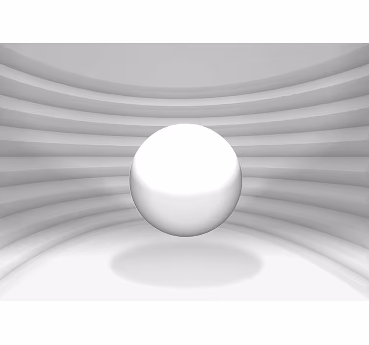 Bolvormige optische illusie fotobehang 3d - TenStickers
