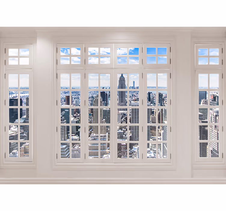 New York city skyline fotobehang woonkamer - TenStickers