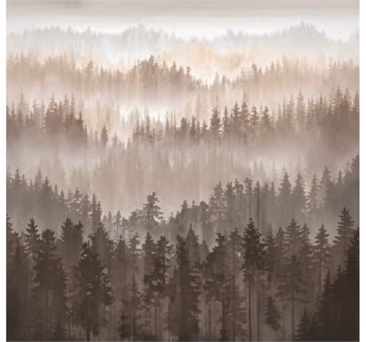 Fotobehang landschap houten boslagen - TenStickers