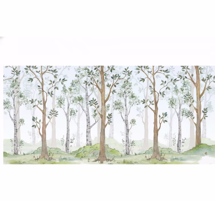 Behang bos pastel houtland bries - TenStickers