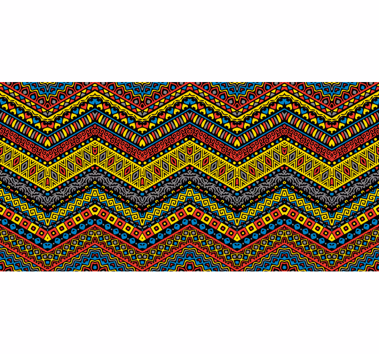 Fotobehang afrikaanse stijl kleurrijke tribale print - TenStickers