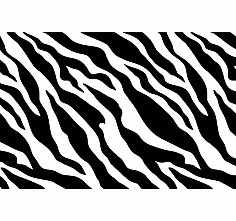 Fotobehang afrikaanse stijl zwart-wit zebraprint - TenStickers