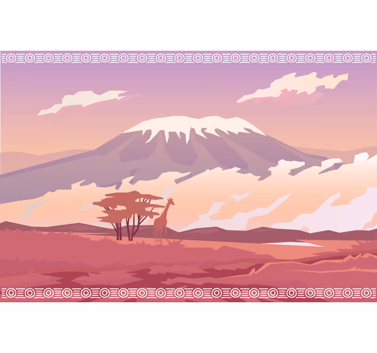 Fotobehang afrikaanse stijl kilimanjaro - TenStickers