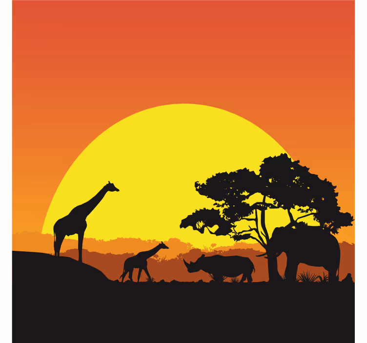 Fotobehang afrikaanse stijl afrikaanse savanne - TenStickers