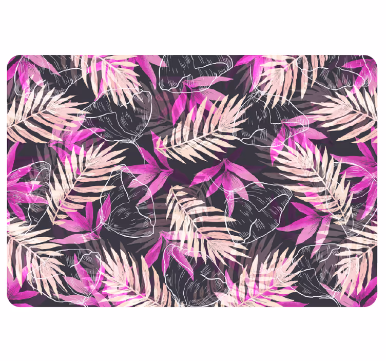 Foto behang jungle met exotische bloemen - TenStickers