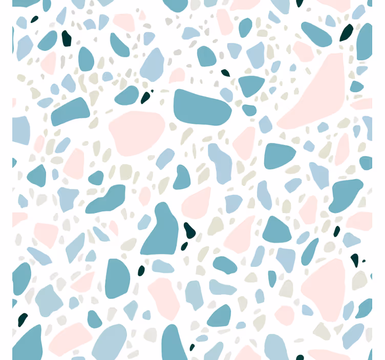 Badkamer fotobehang terrazzo tegelpatroon - TenStickers