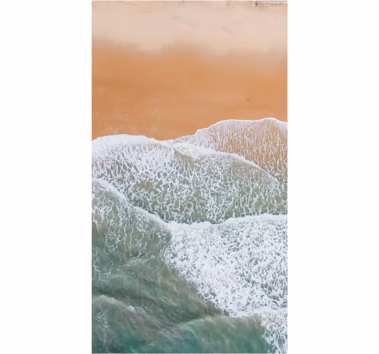 Badkamer fotobehang zee met grote golven - TenStickers