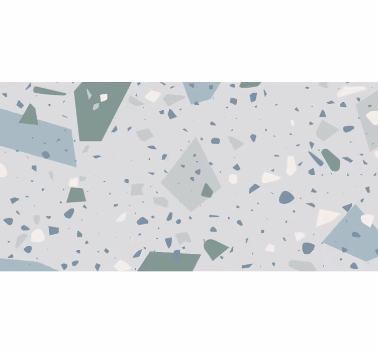 Badkamer fotobehang blauw en wit terrazzo - TenStickers