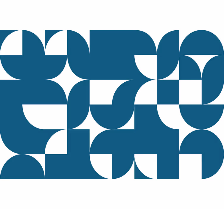 Foto behang keuken blauw cirkel geometrisch patroon - TenStickers
