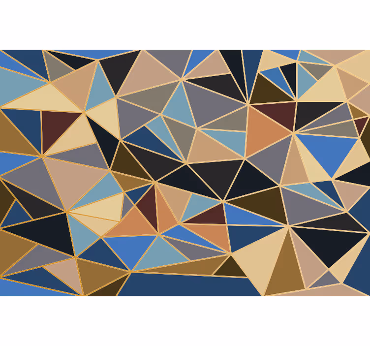Foto behang keuken geometrisch multicolor mozaïek - TenStickers