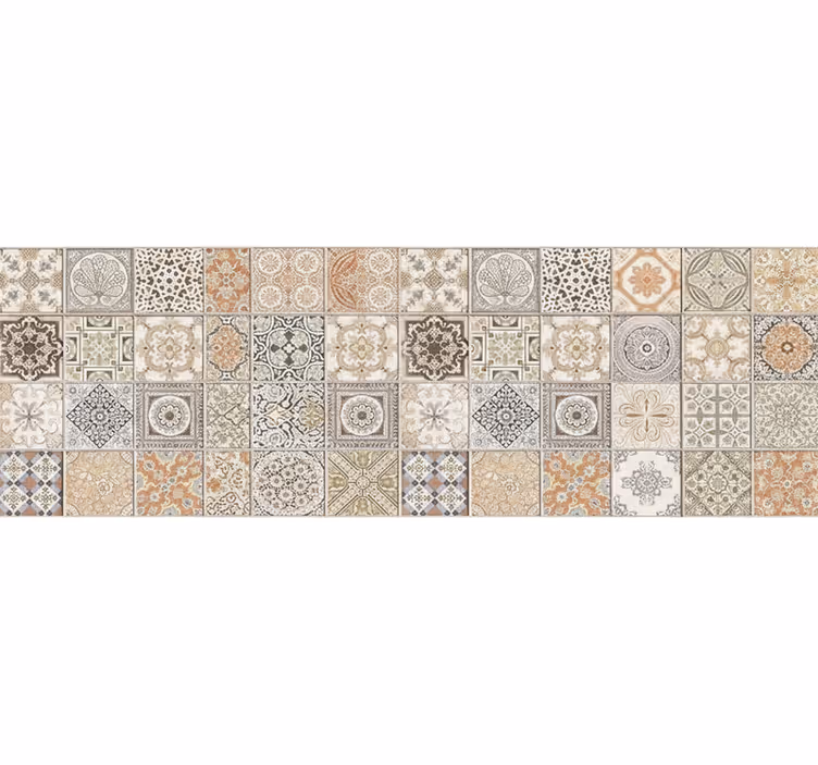 Fotobehang beige vintage warme collage - TenStickers