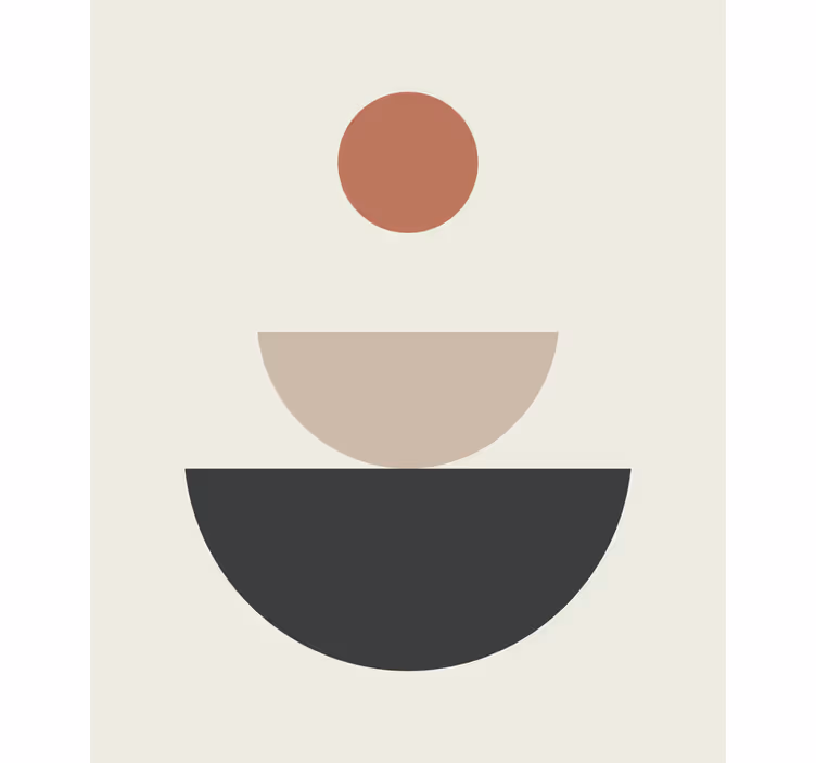 Fotobehang beige fontein abstract geometrische kunst - TenStickers