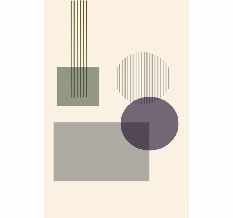 Fotobehang beige zachte geometrische vormen - TenStickers