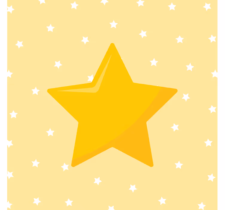 Fotobehang geel klassieke gele ster - TenStickers
