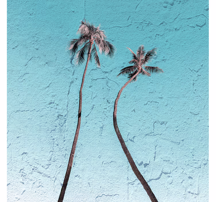 Blauw fotobehang florida landschap met palmbomen - TenStickers