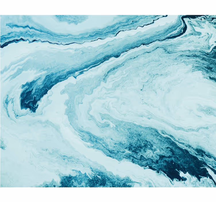 Blauw fotobehang golven van blauwe marmer - TenStickers