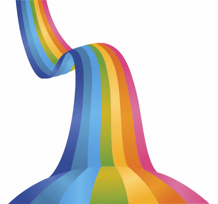 Fotobehang wit regenbooggolf decoratie - TenStickers