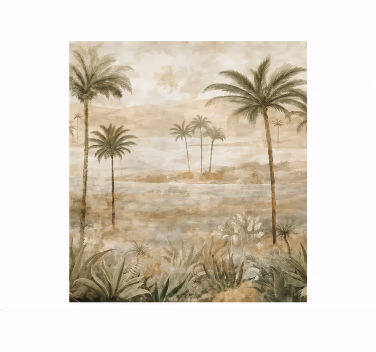 Fotobehang natuur vallei met palmbomen - TenStickers