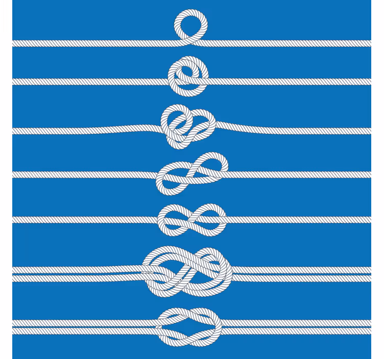 Blauw fotobehang zeemansknopen - TenStickers