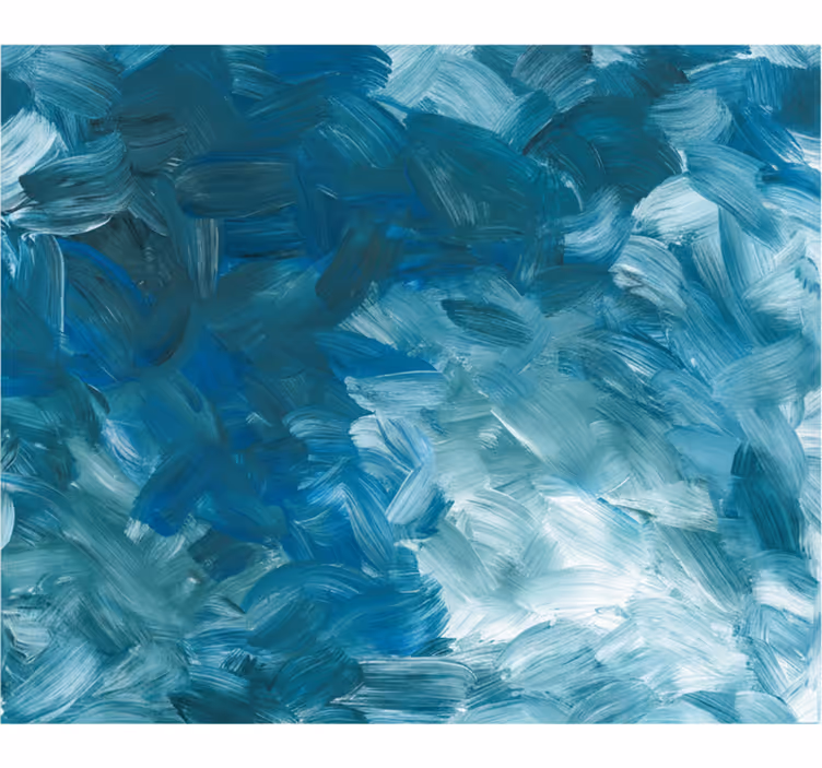 Blauw fotobehang abstracte penseelstreek - TenStickers
