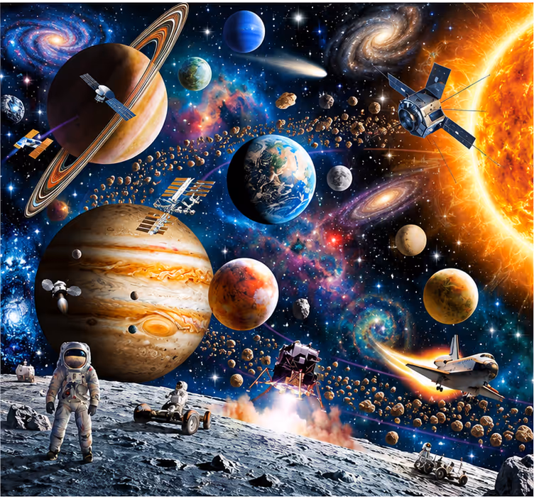 Foto behang ruimte zonnestelsel - TenStickers