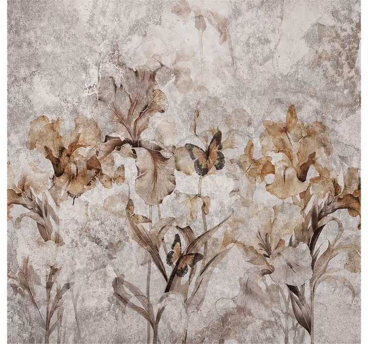 Fotobehang natuur gezellige herfstbloemen - TenStickers