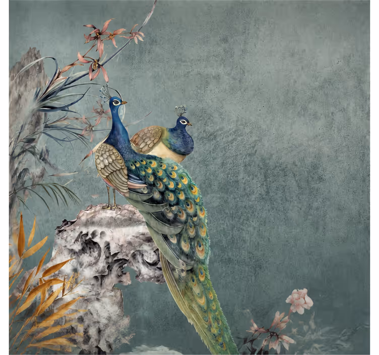 Foto behang jungle vogels - TenStickers