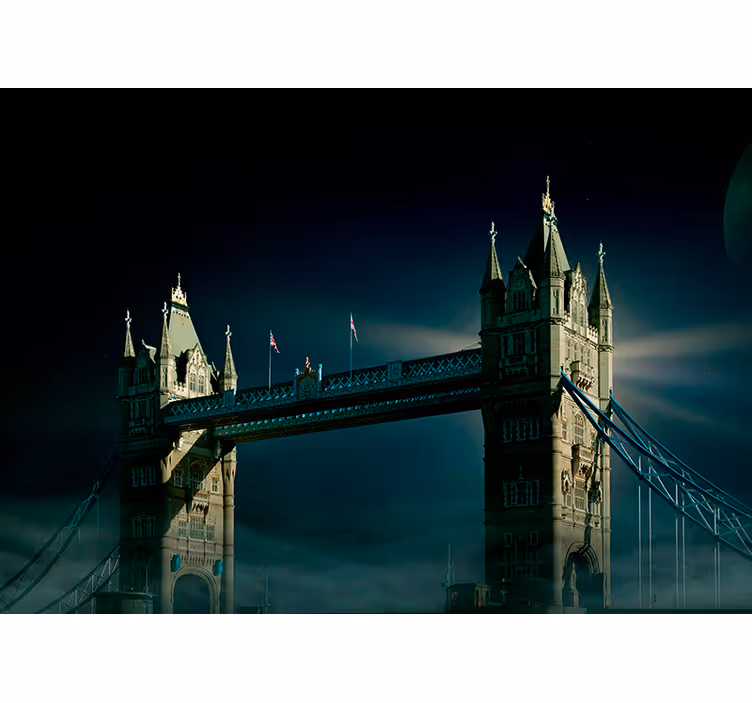 Towerbridge-avond fotobehang London - TenStickers