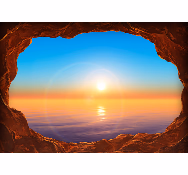 Fotomuur mar piedras en la arena fotobehang 3d - TenStickers