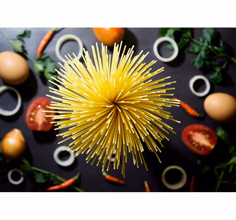 Fotobehang keuken koken spaghetti - TenStickers