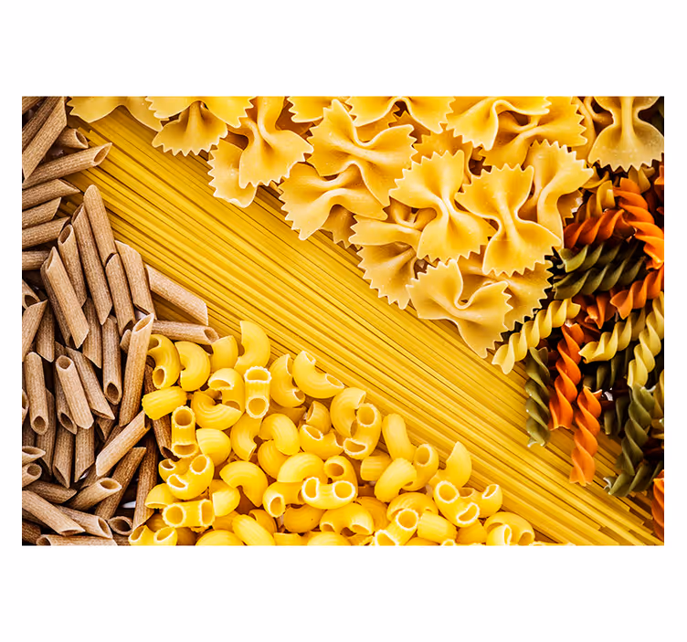 Verschillende pasta keuken fotobehang - TenStickers