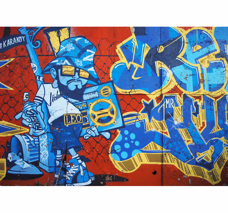 Coole graffiti stedelijke kunst fotobehang - TenStickers