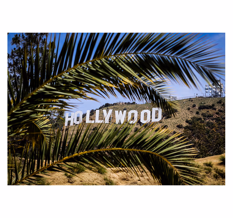 Fotobehang steden en landen hollywood sign uitzicht - TenStickers