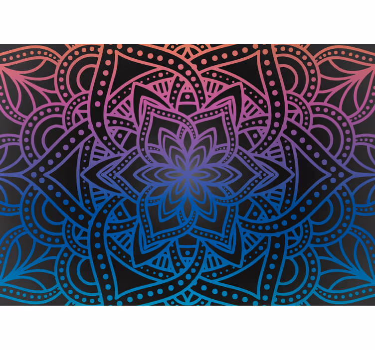 Fotobehang mandala groene vormen - TenStickers