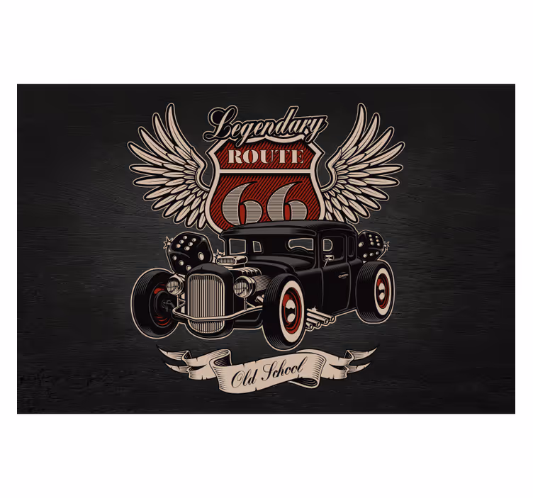 Fotobehang auto Serviceroute - TenStickers