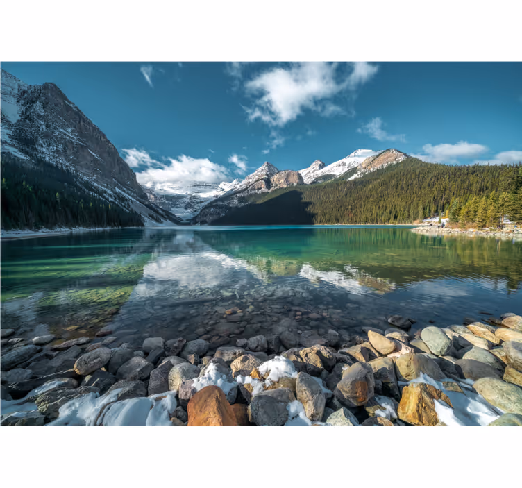 Fotobehang landschap bergmeer echo - TenStickers