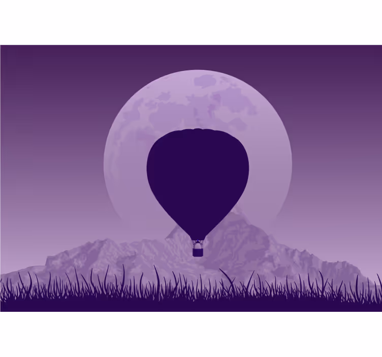 Ballonvaren fotobehang landschap - TenStickers