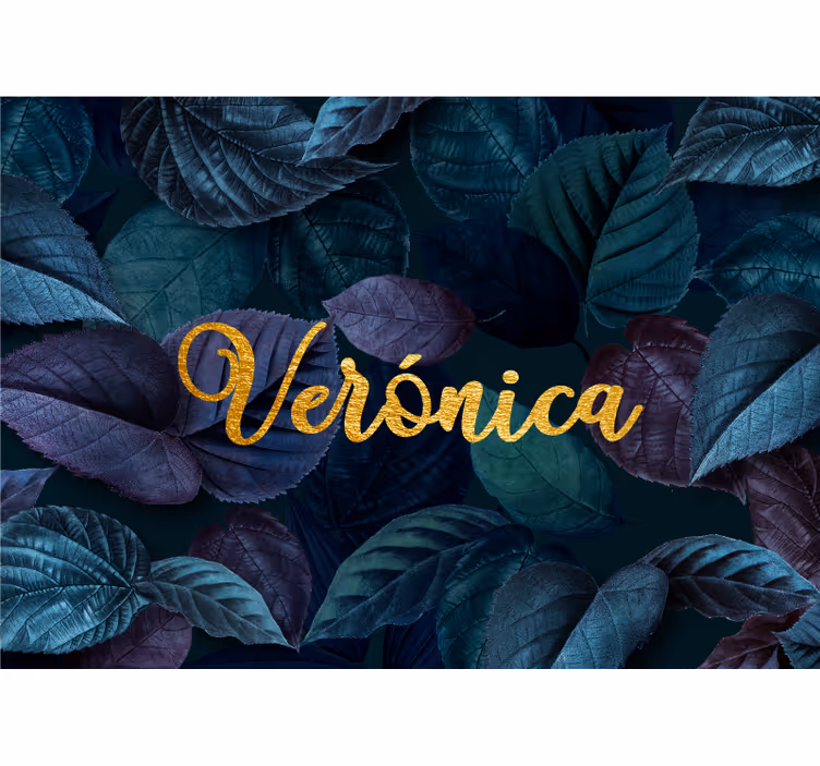 Elegant bladpatroon fotobehang bloemen - TenStickers