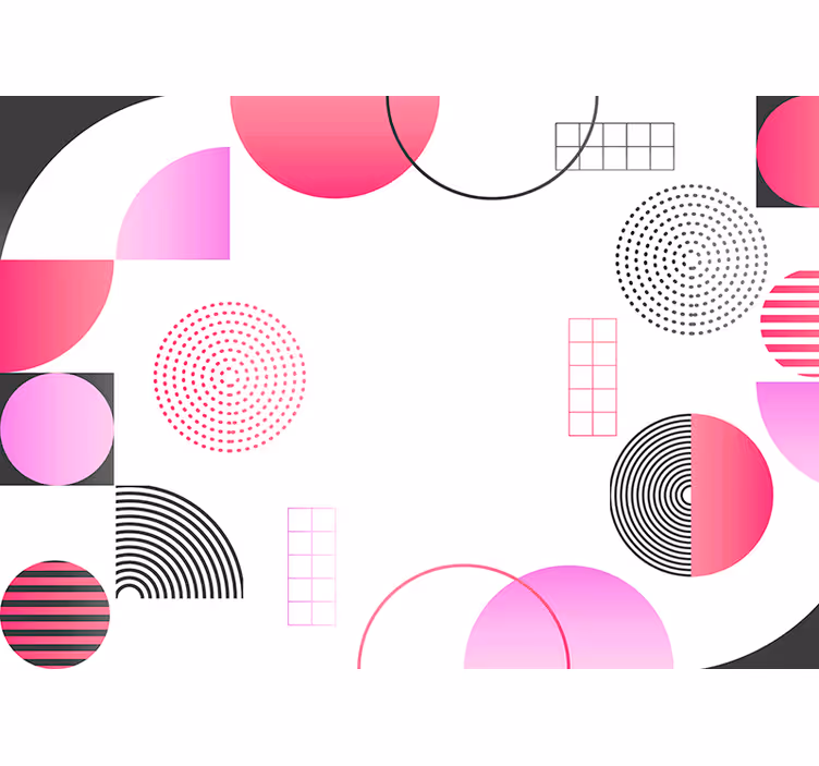 Abstract foto behang Cirkels van kleuren - TenStickers