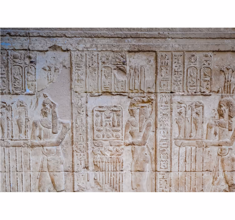 Fotobehang klassieke kunst egyptische reliëfs - TenStickers
