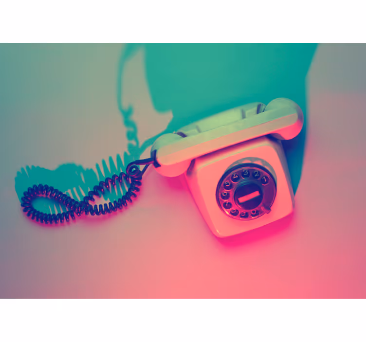 Retro telefoonontwerp graffiti fotobehang - TenStickers