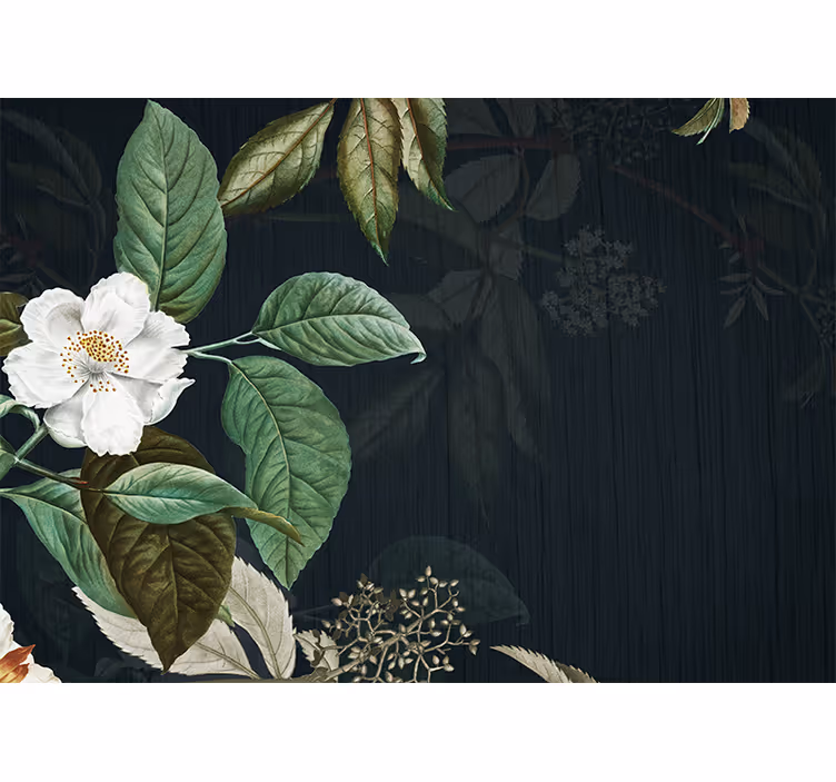 Elegante witte bloesem fotobehang bloemen - TenStickers