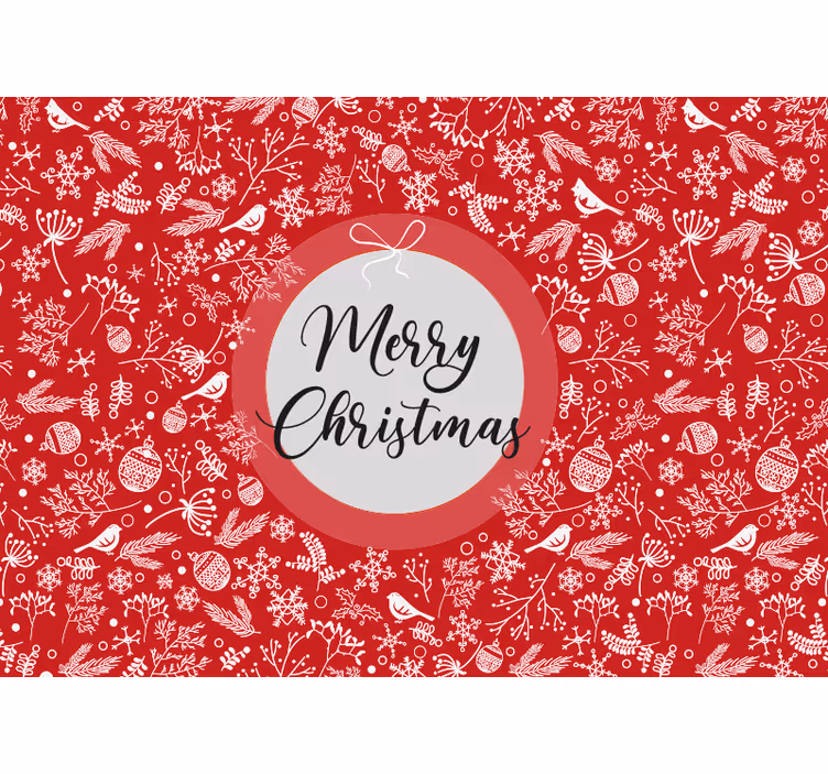 Feestelijke vakantiewensen fotobehang kerst - TenStickers