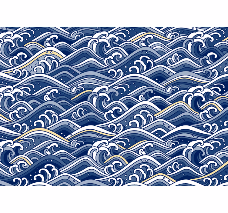 Fotobehang strand golvende oceaangolven - TenStickers