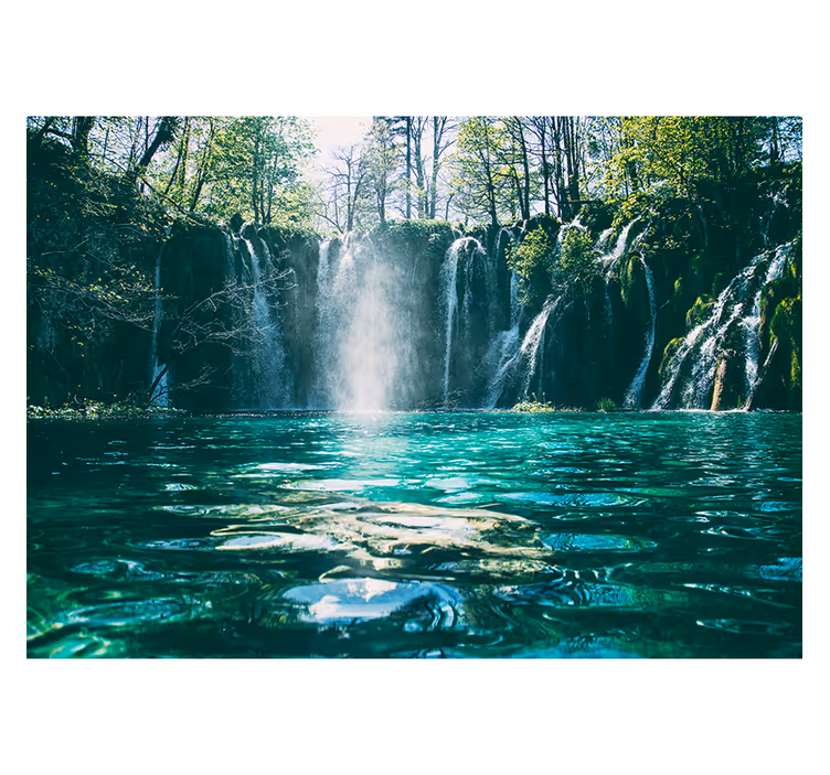 Foto behangpapier natuur Soepele waterval - TenStickers