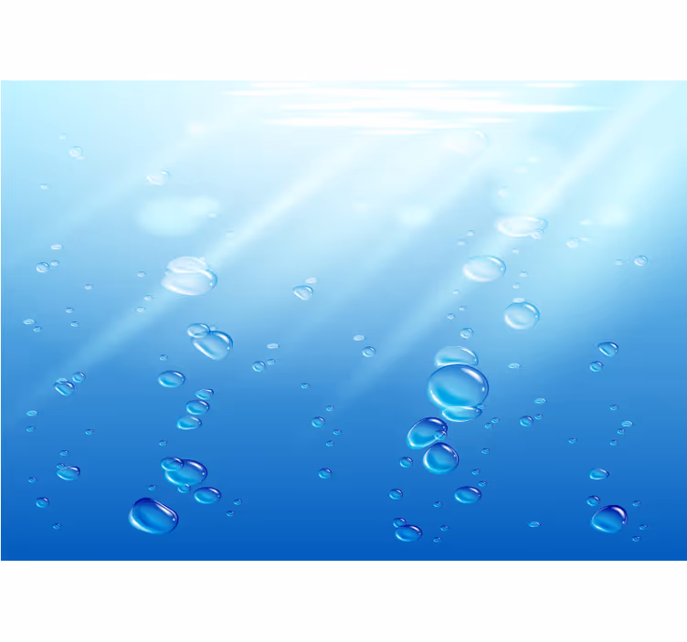 Foto behang natuur onderwaterbubbel scène - TenStickers