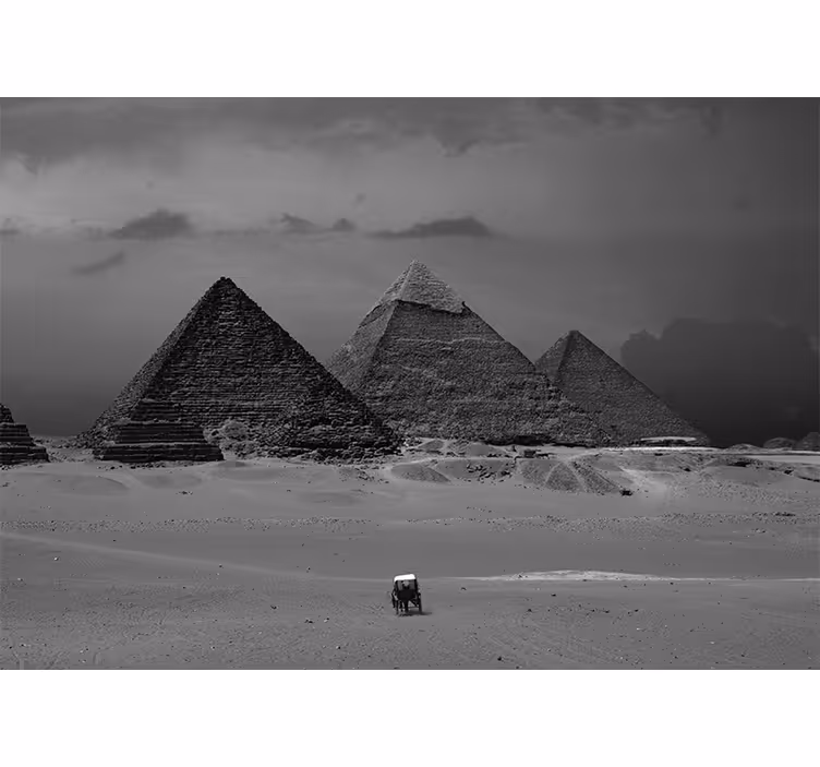 Woestijn fotobehang Zaalpiramides van egypte - TenStickers