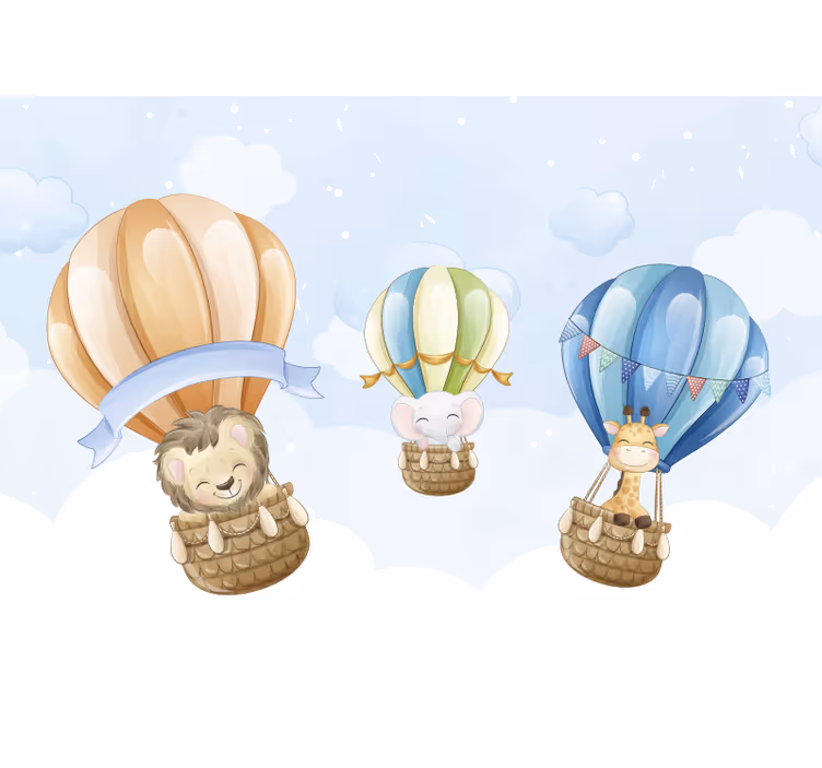 Fotobehang dieren opblaasbare luchtballonnen - TenStickers
