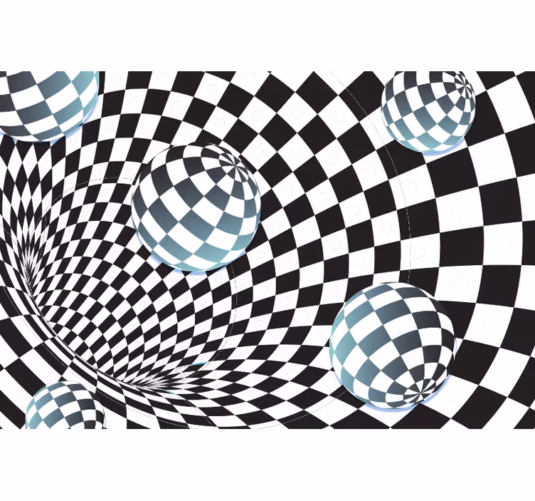 Abstract fotobehang illusoir bolpatroon - TenStickers