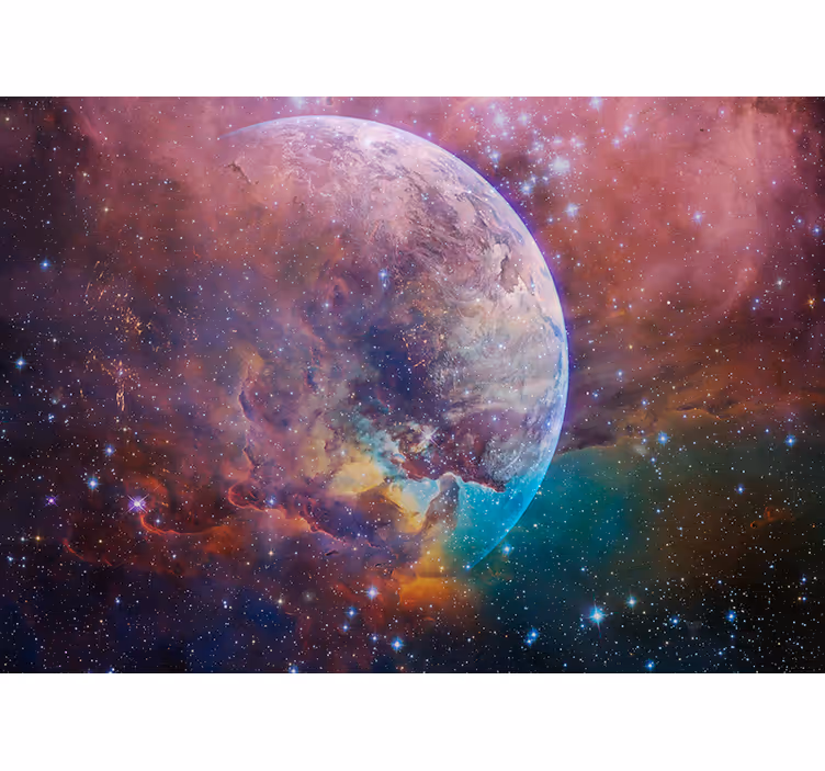 Hemelse nevel scène foto behang ruimte - TenStickers